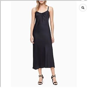 Calvin Klein • Solid Sleeveless Long Slip Dress
